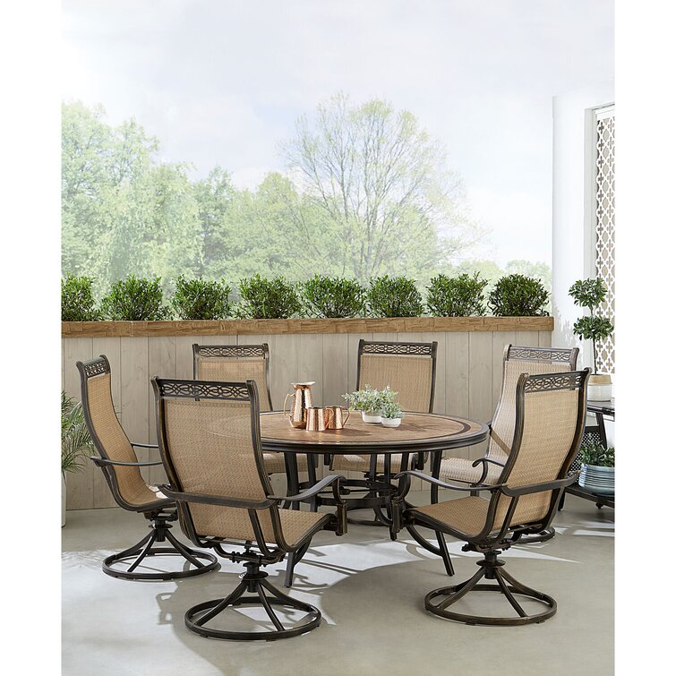 6 person round patio table hot sale